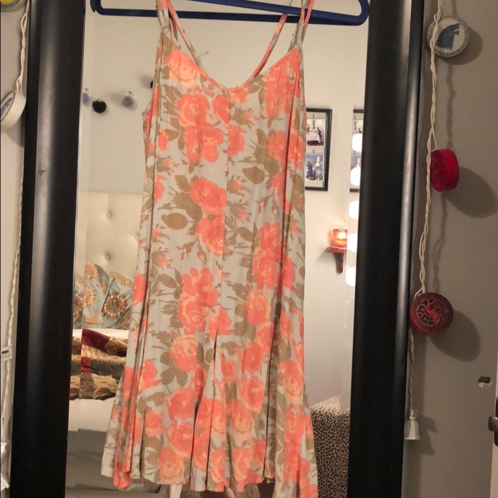 Floral spaghetti strap mini dress